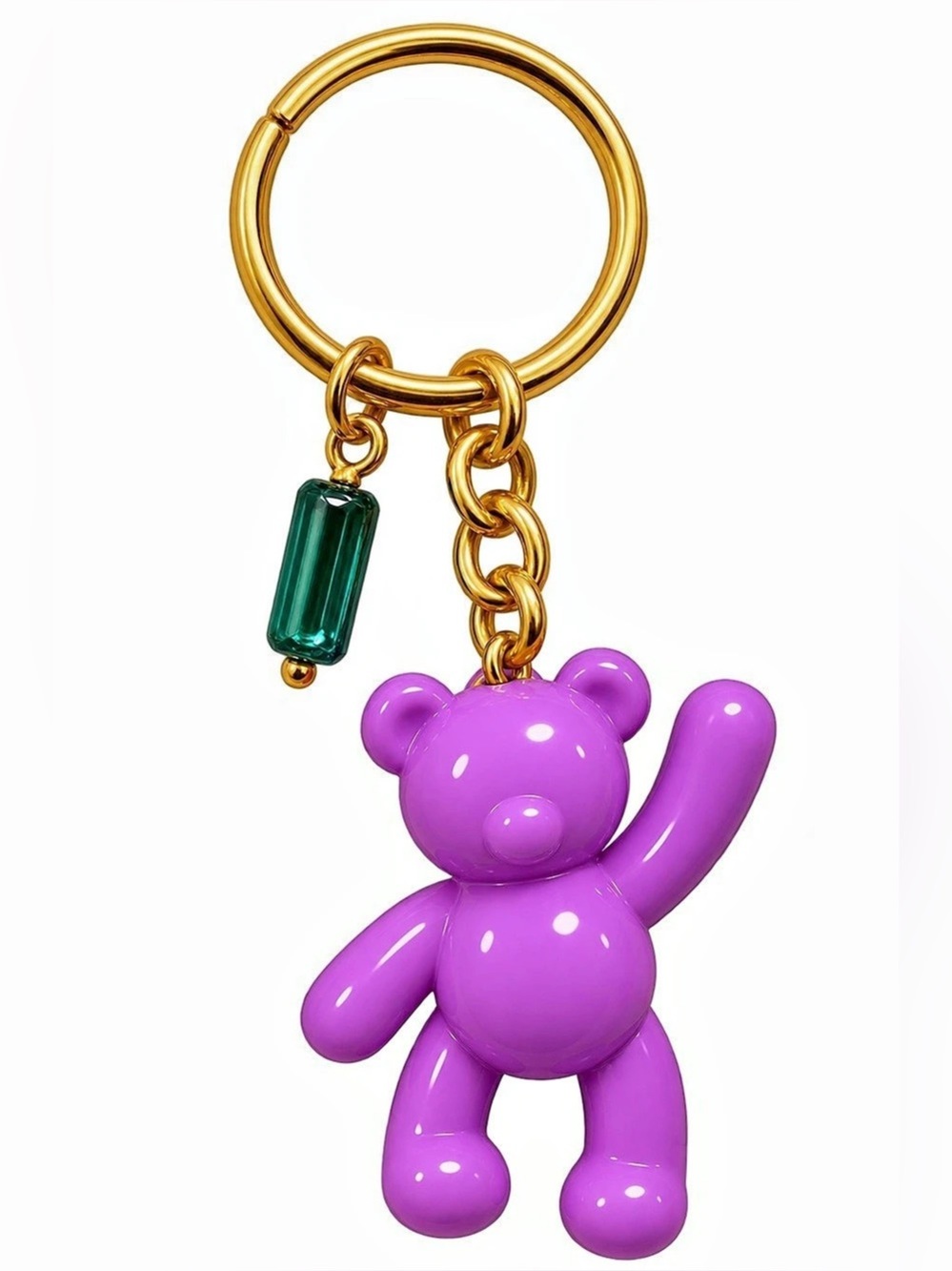 Purple Bear Keychain
